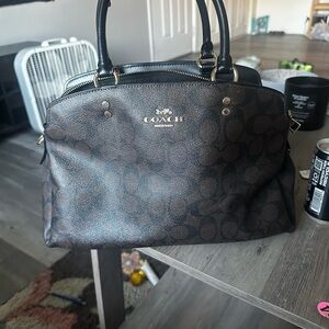Coach Black and Brown Signature Tote